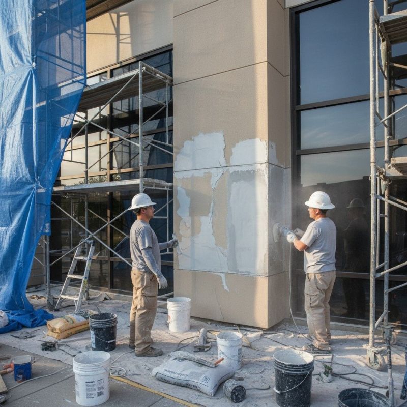 Stucco Repair And Painting detail